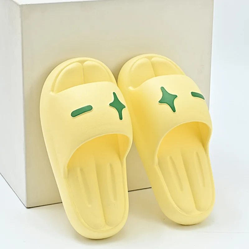 2023 New Home Women's Slippers  Summer Soft Non-Slip Thick Bottom EVA Leisure Sandals Personality Bathroom  Men Slippers Female