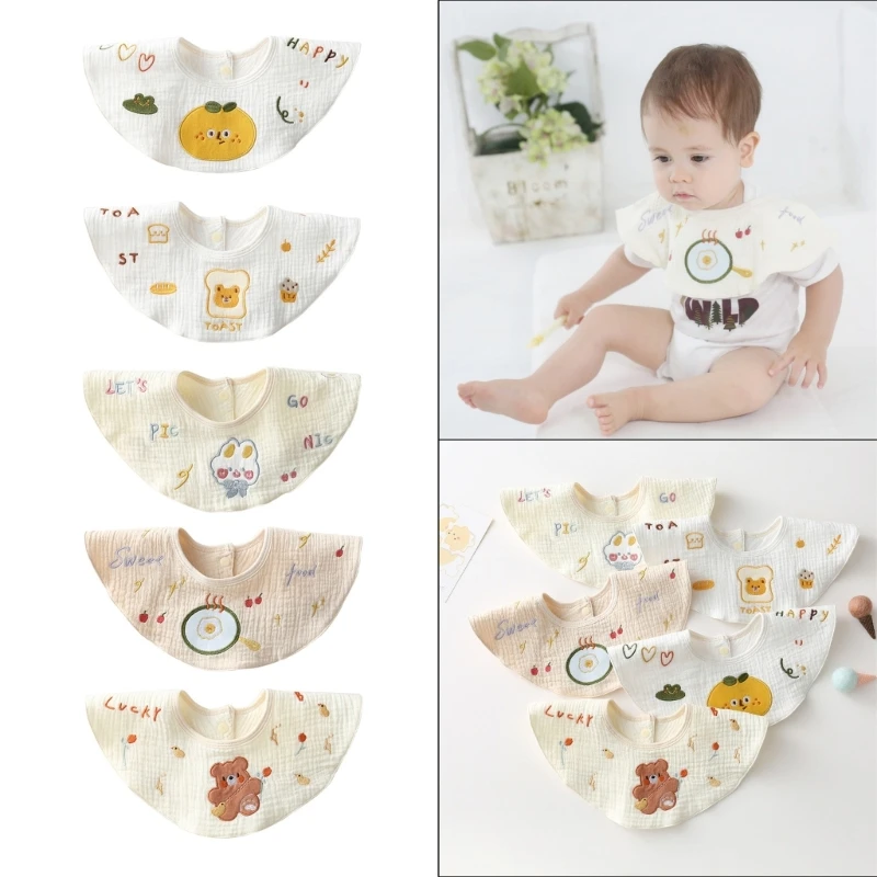 

Upgraded Baby Bibs for Eating & Drooling Soft & Breathable Bibs for Boys Girls