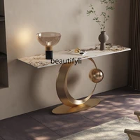 yj affordable luxury style console extremely narrow import stone plate household console tables