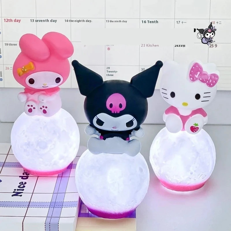 Креативный Sanrio Kurumi Kitty мультфильм аниме периферийные светящиеся украшения для