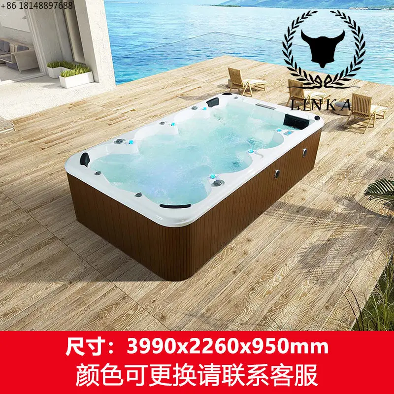 

Luxury Multi Person Jacuzzi Bath Villa Household Thermostatic Surfing Swimming Pool Acrylic Independent Large Bubble Pool