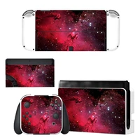full body protective cover skin art decals for ns switch oled game console controller decor 1set starry colorful sticker
