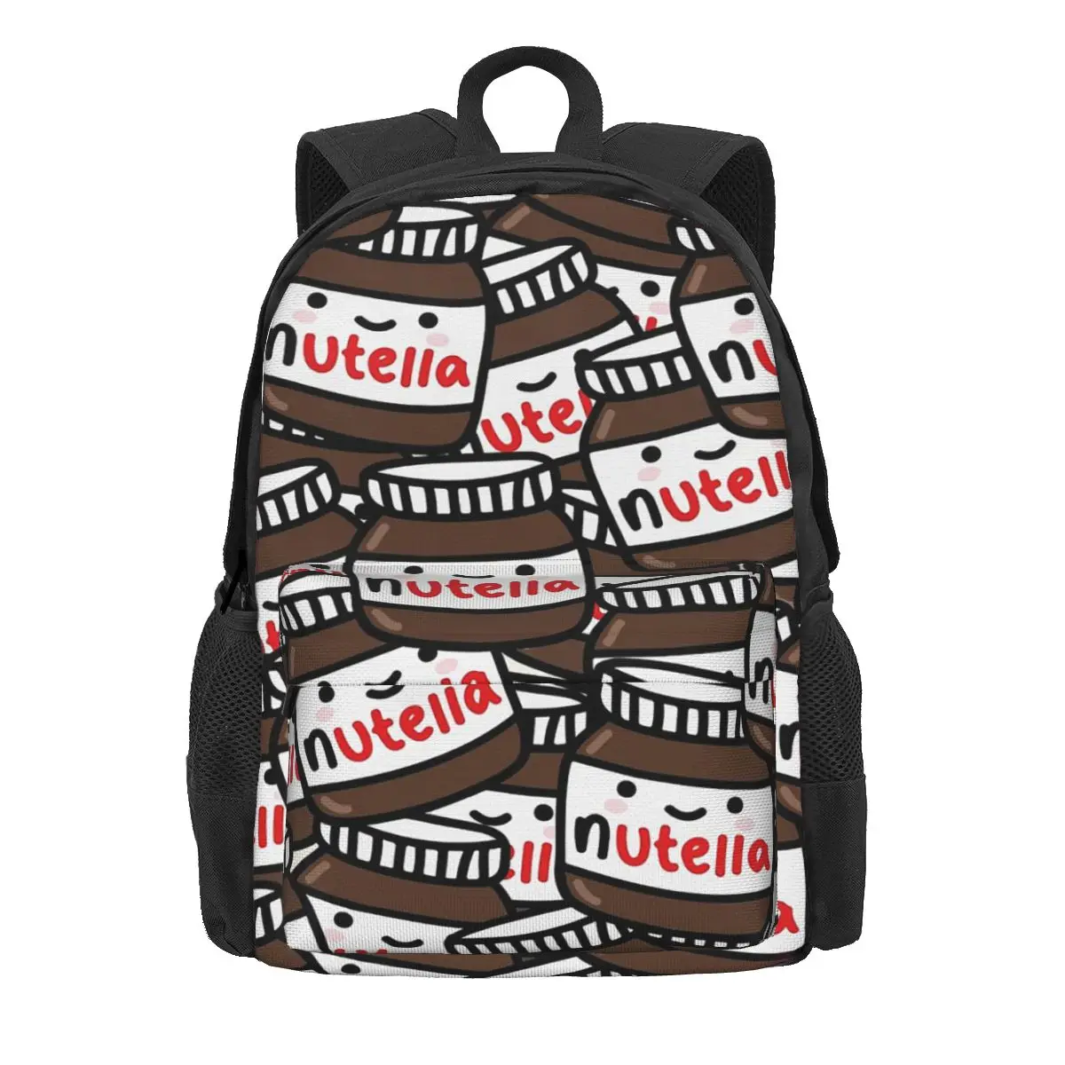 

Cute Nutella Women Backpack Mochila Student School Bag Sweet Candy Choloate Rucksack Teenage Large Capacity Travel Shoulder Bag