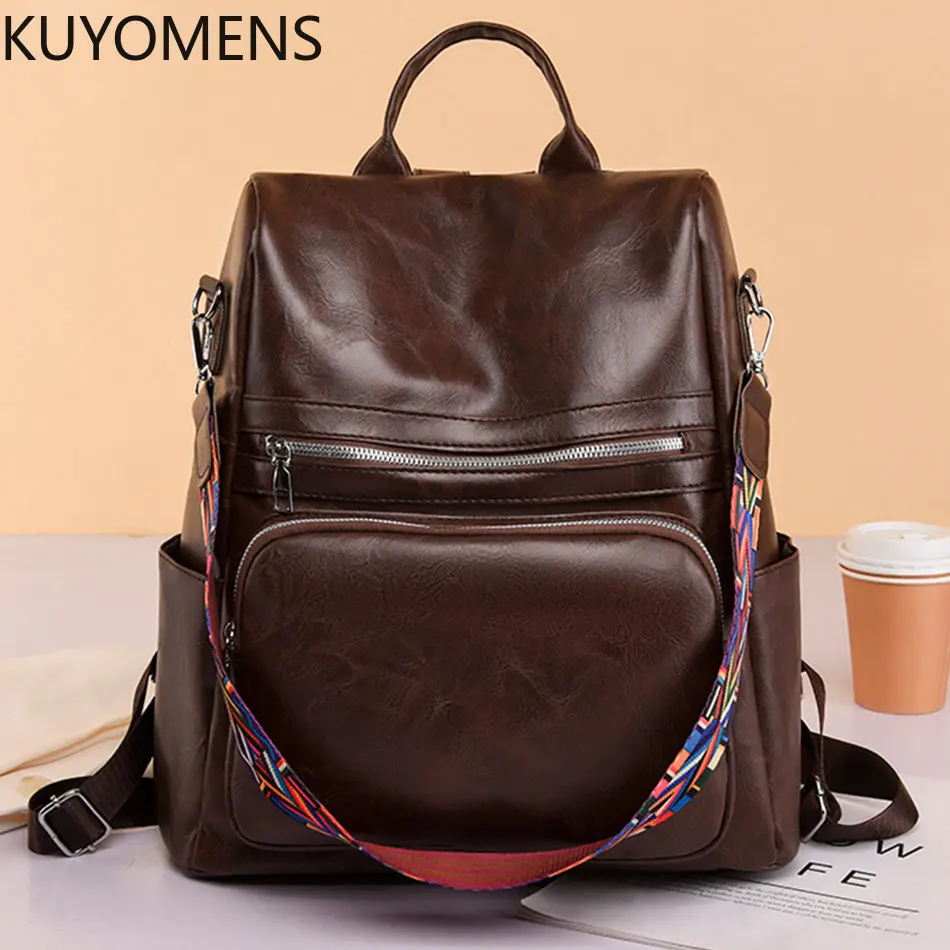 

Fashion Anti-theft Women Backpacks Purses Brand High Quality Leather Female Rucksack Ladies Large Capacity School Bag for Girls