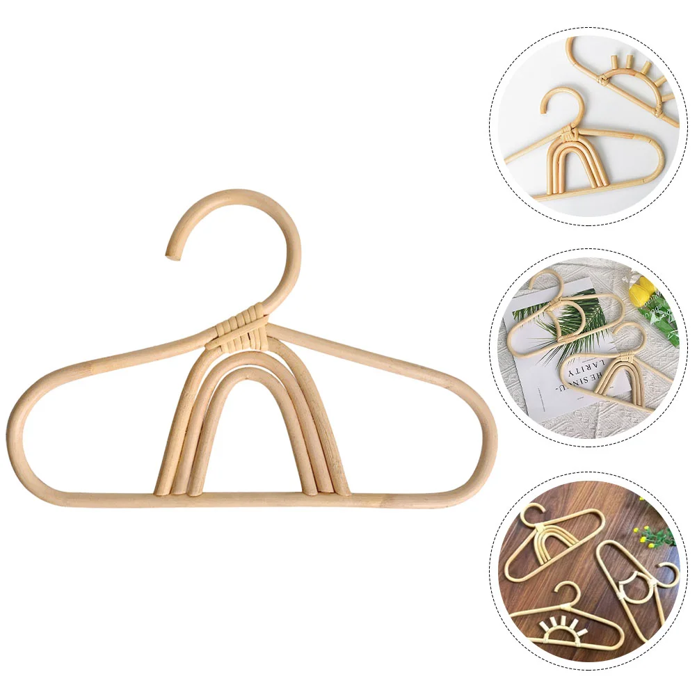 

Boho Children Hanger Rattan Kids Nursery Hangers Skirt Clothes Newborn Ratan