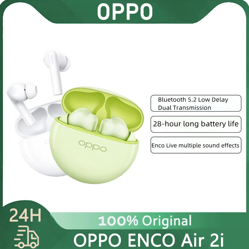 

OPPO ENCO Air 2i TWS Earphone Wireless Bluetooth 5.2 Earbuds AI Noise Cancelling HiFI Sound Quality Low Latency