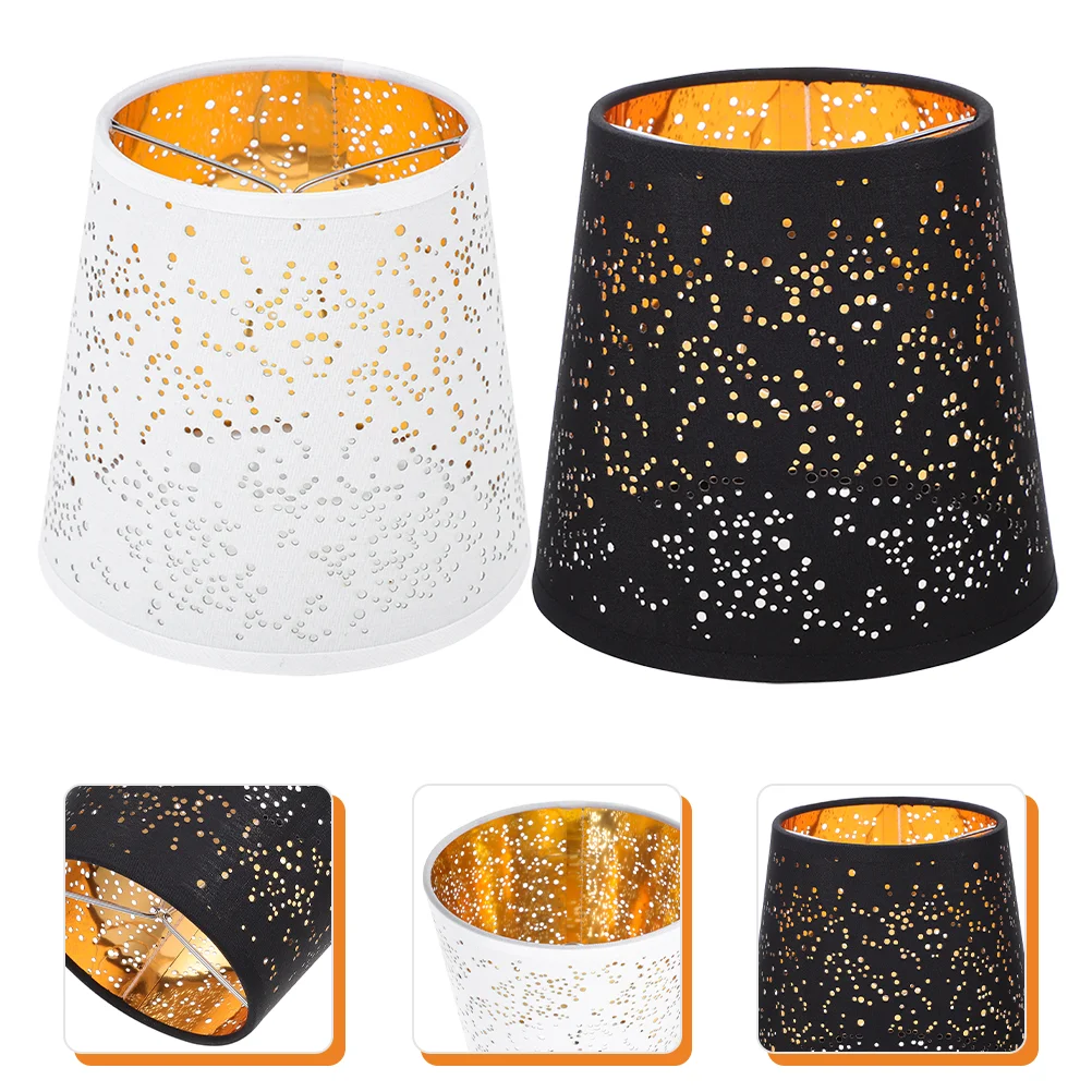 

Lamp Shadesmall Table Clipblack Replacement Shades Ceiling Light Floor Pendant Lamps Cover Bedsideplug Lampshades Hollow Fan