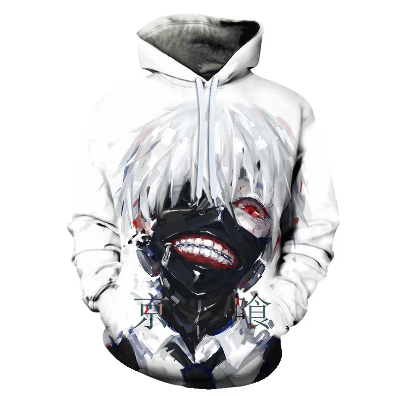 

Новинка, Лидер продаж, аниме 3D Токийский Гуль, графические толстовки, индивидуальная одежда для мужчин и женщин, весна-осень, большие пуловеры Y2K, топы, пальто