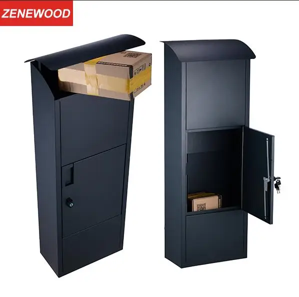 Zenewood Parcel box with Lock anti-theft Drop Box Metal Customize Delivery Box Standing Post Galvanized steel