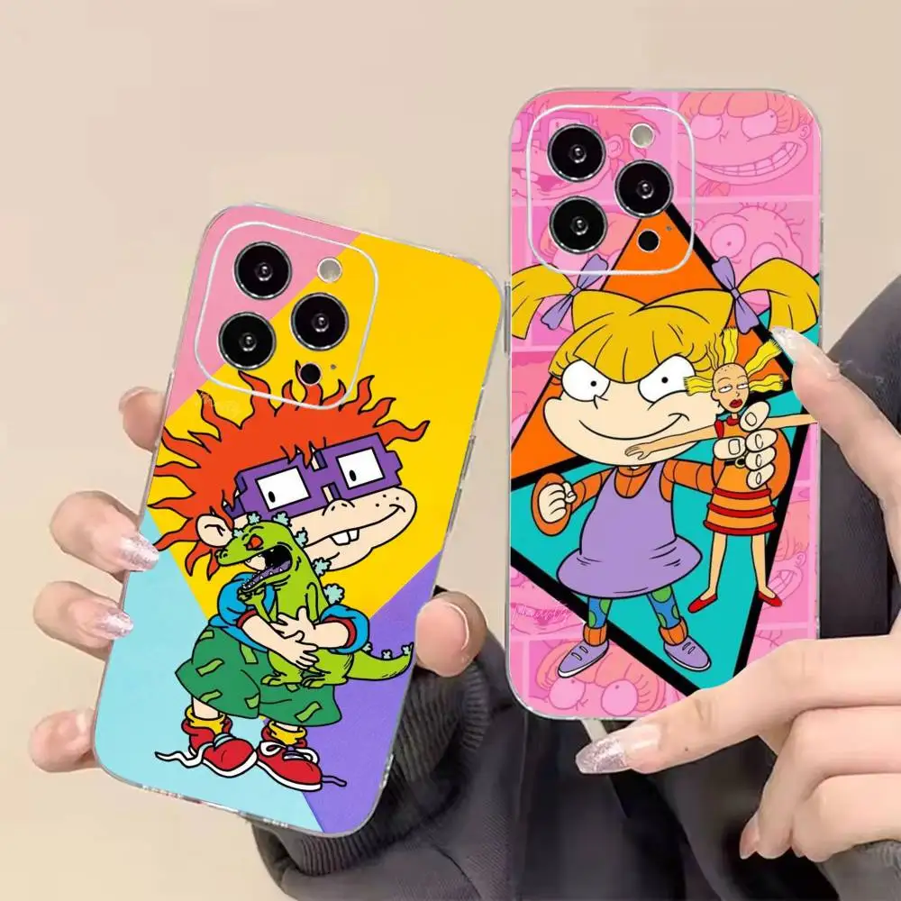 Фото Чехол для телефона Rugrats-S Cartoon-N из мягкого силикона для iPhone 17 16 15 14 13 12 11 Pro MAX Plus X. №1