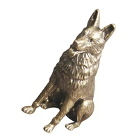 brass hound craft decoration home decor retro animals ornament golden