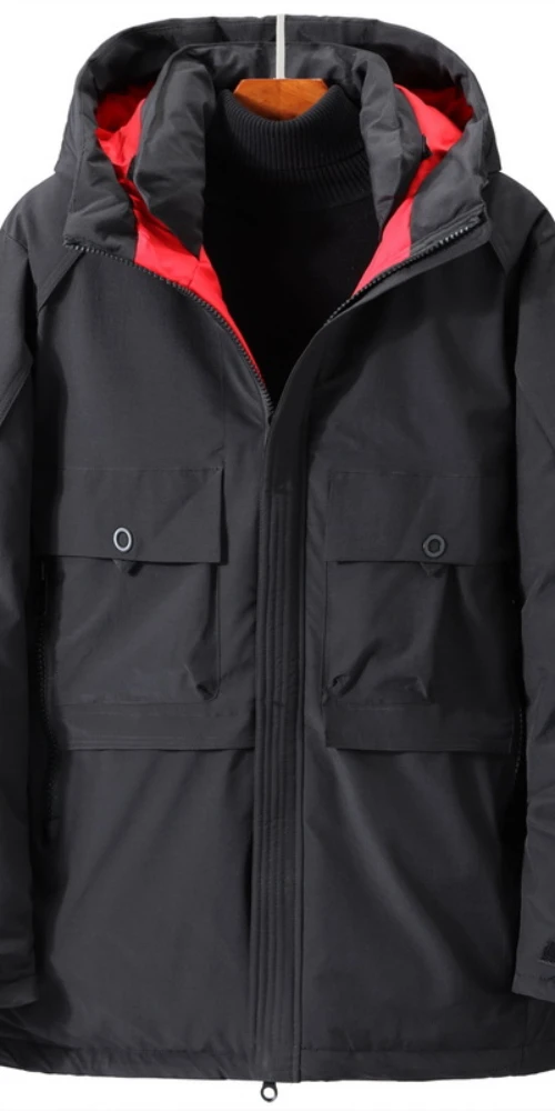 2022  New Thickened Cotton Jacket Fat Plus Fat Plus Size Down Cotton-padded Jacket Winter Loose Men's Fat Man Extra-large Coat
