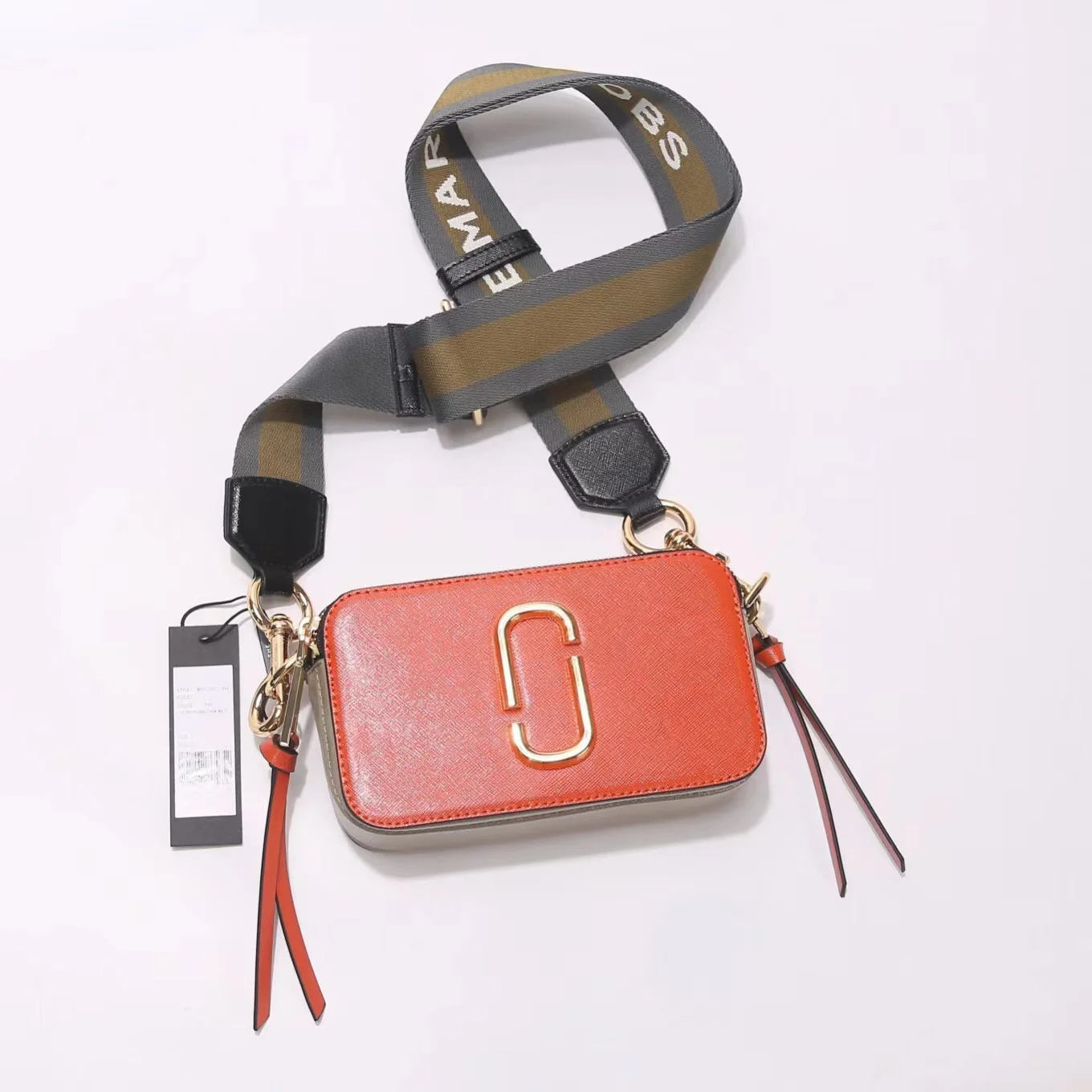

New camera bag cross pattern contrast color small letter shoulder messenger European and American fashion women's bag