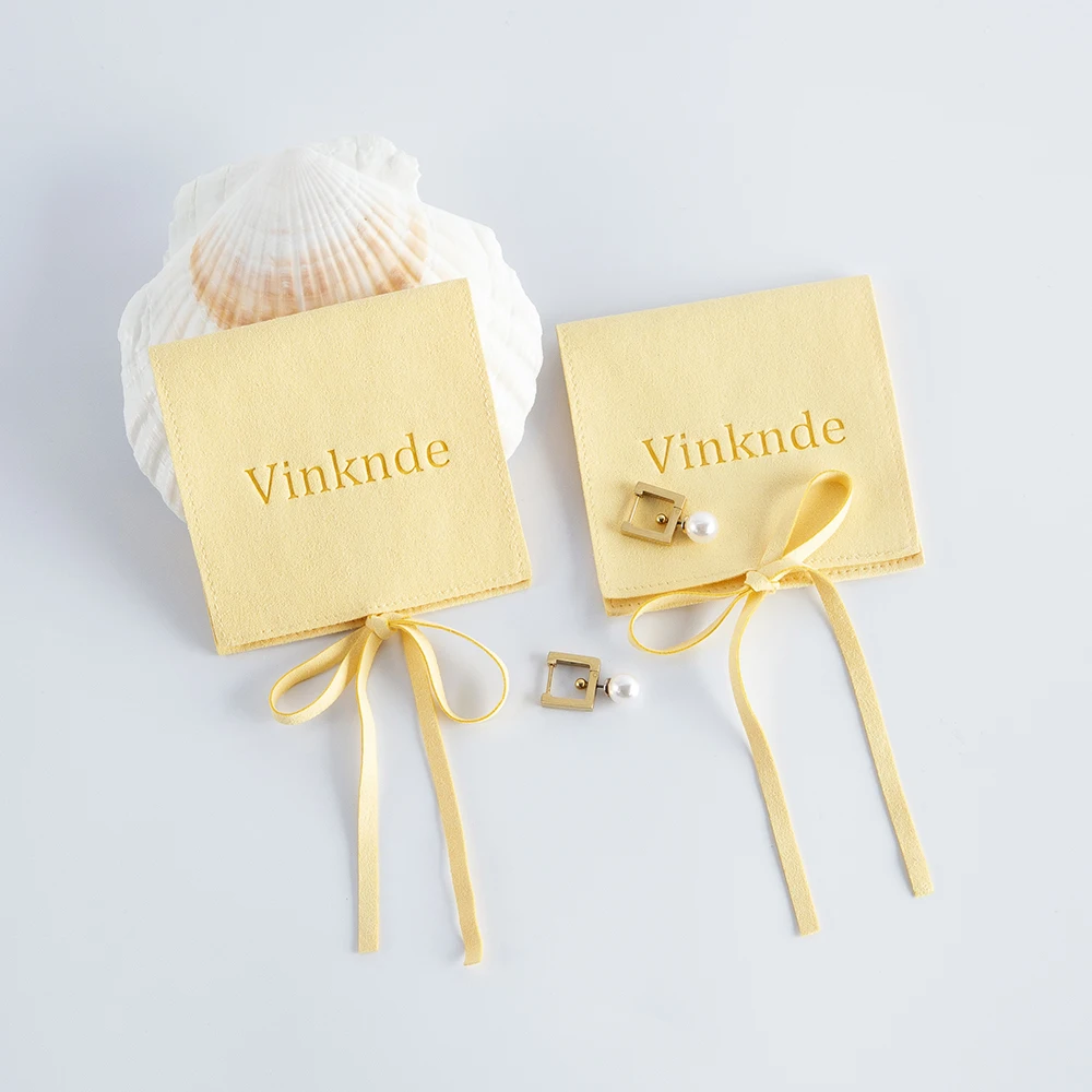 Custom Logo Microfiber Jewelry Packaging Pouches Wedding Favor Gift Candy Bags Cosmetic Makeup Eyelashes Rings Tarot Storage Bag