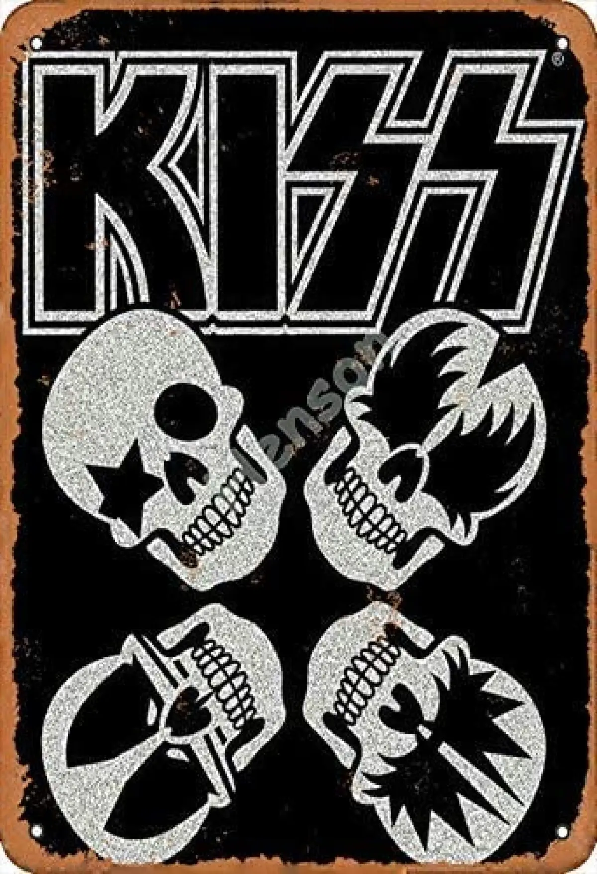 

Kiss band Vintage Tin Sign Art Iron Painting Rusty Poster Decoration Aluminum plaque