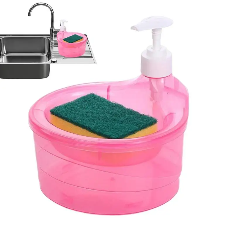 

Hand Soap Dispenser Two In One Liquid Soap Dispenser For Kitchen Sturdy & Durable Home Kitchen Bathroom Clean Accessories