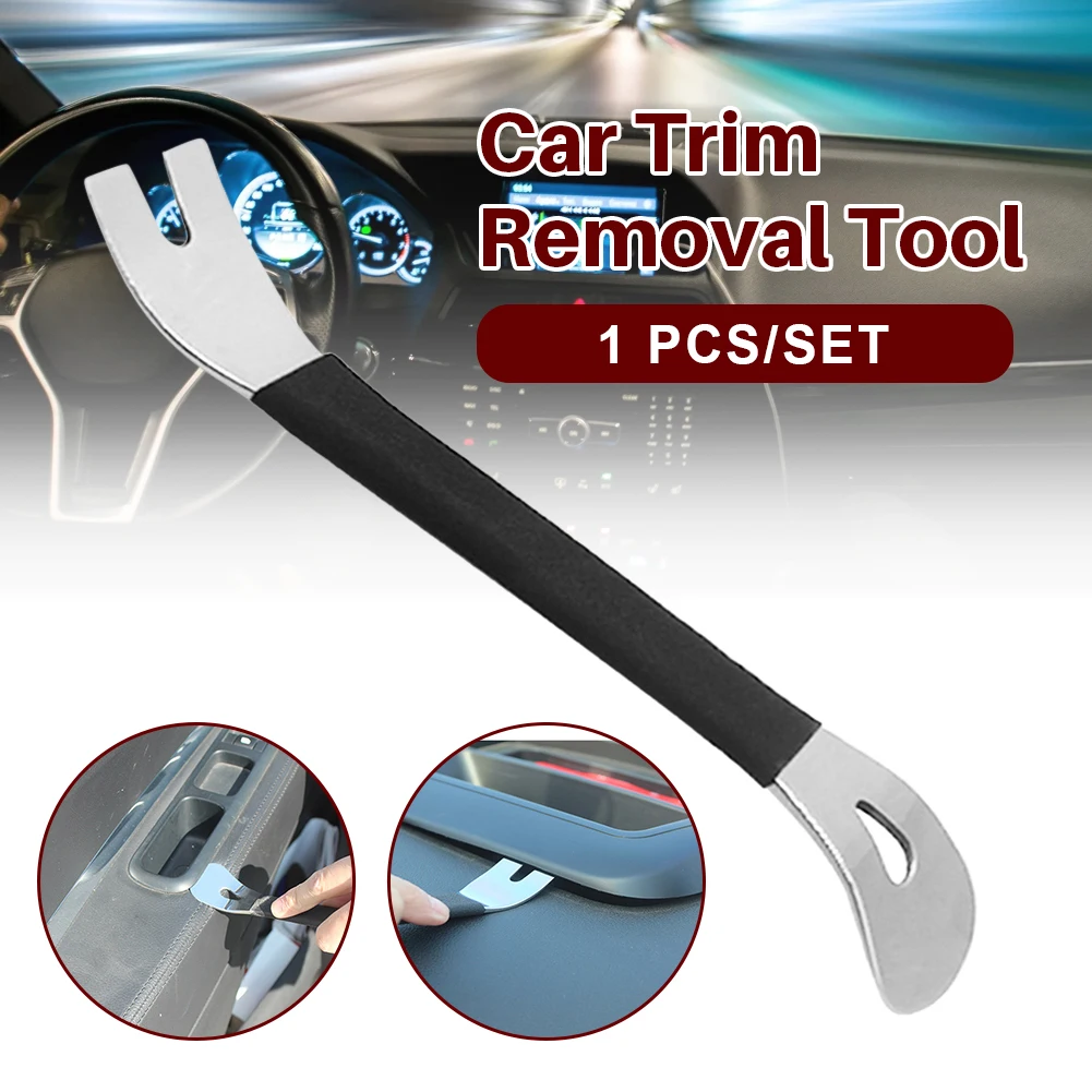 

Car Trim Removal Tool Stainless Steel Durable Two-end Trim Removal Level Pry Tools Door Panel Audio Terminal Fastener driver TD