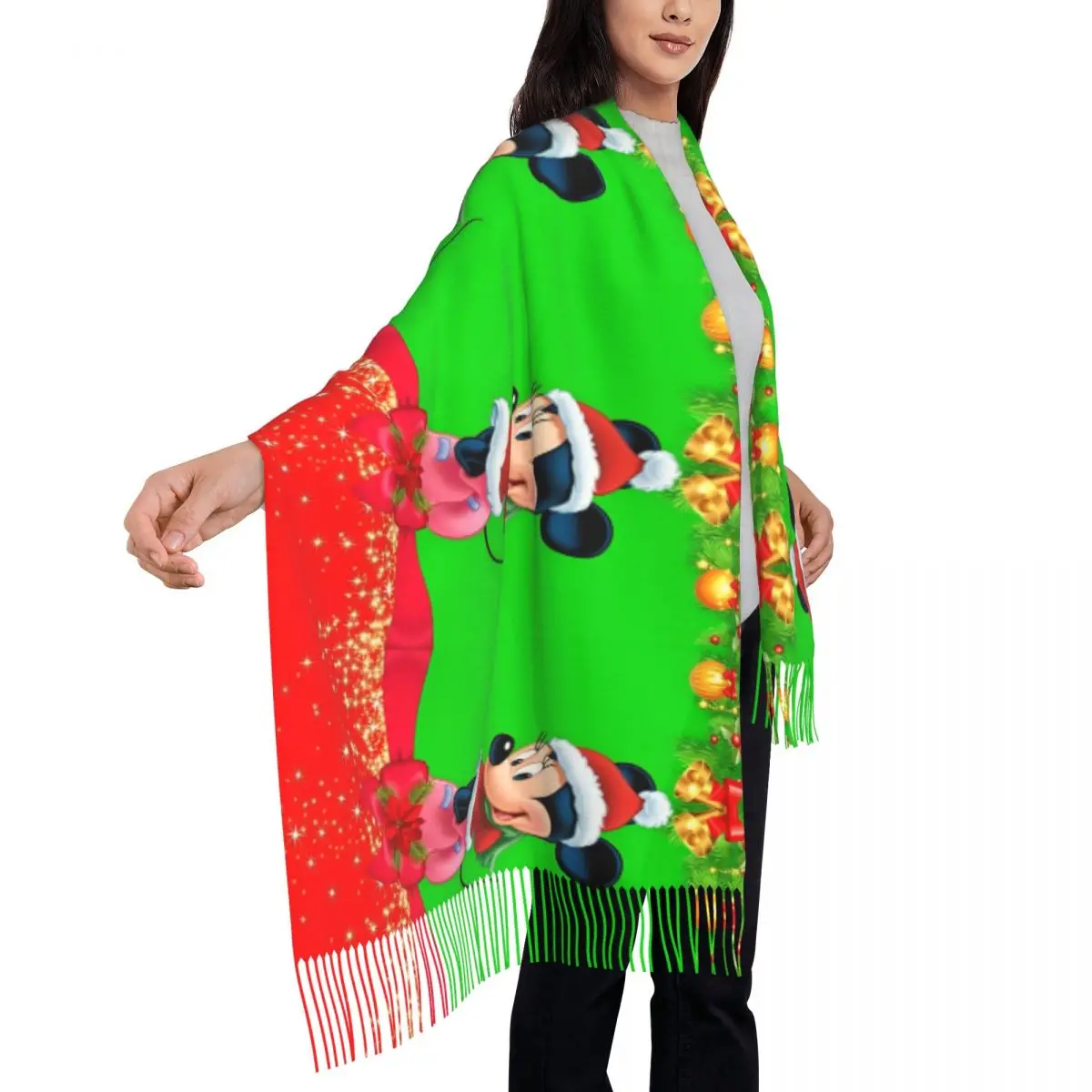 MINISO Sanrio Рождественский шарф с Микки Маусом для мужчин и женщин головные уборы