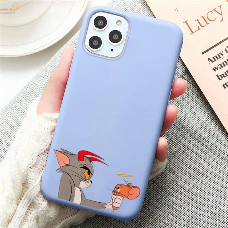 Чехол для телефона с забавной мультяшной мышью Томом и Джерри iPhone 13 12 mini 11 Pro Max X XR