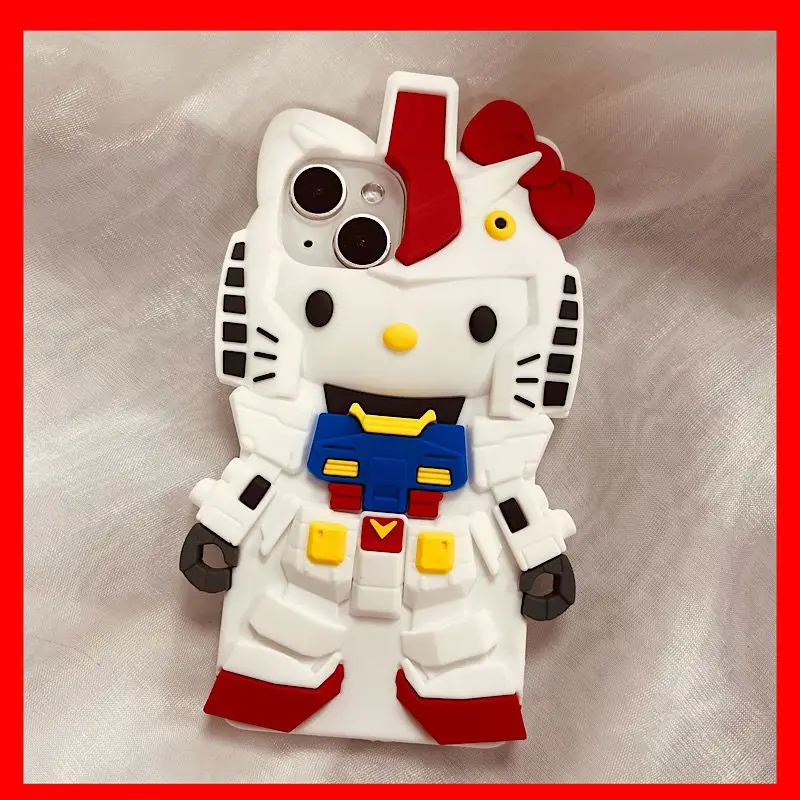 

Чехол для телефона с трансформерами Hello Kittys, силиконовые защитные чехлы в стиле аниме Kuromi Sanrios для студенток и девушек, подарок для Iphone 11 12 13 14 Pro Max
