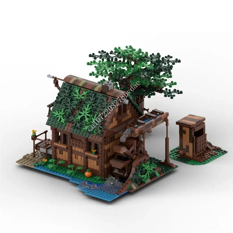 

1431PCS Moc Building Blocks Ancient Century Model Water Wheel Technical Bricks DIY Assembly Construction Toys For Childr Gifts