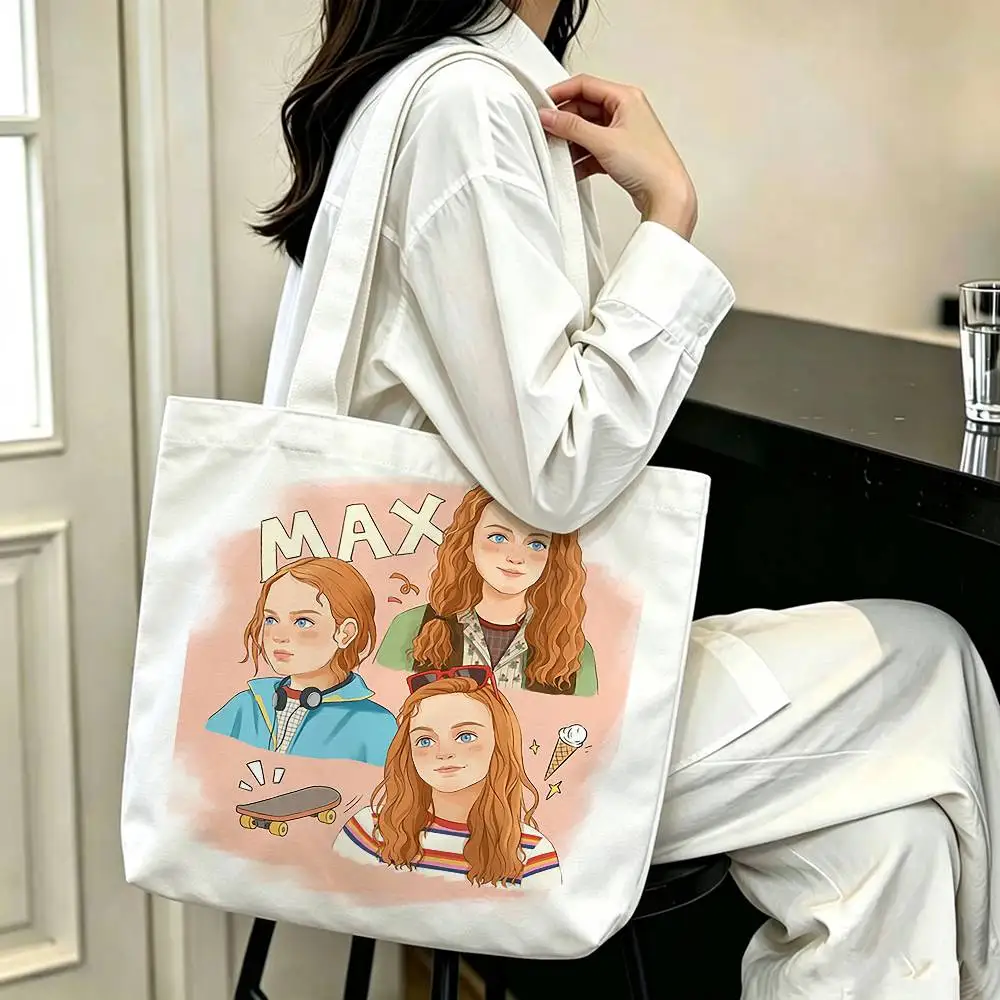 Сумка-тоут из холщовой ткани с принтом Sadie Sink Stranger, сумка через плечо, сумка для поездок на работу, сумка для покупок для мам (art.: 3920dbfaec198) - 3920dbfaec198