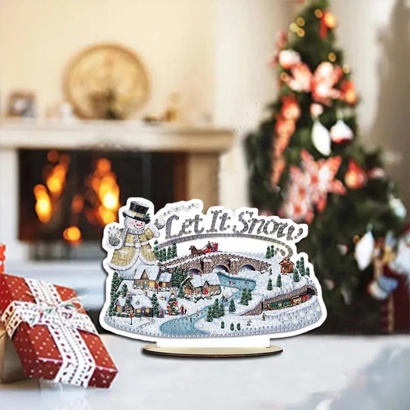 DIY 5D алмазное Искусство Рождественская Снежная сцена набор для украшения