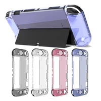 for nintendo switch oled protective case crystal transparent abs hard shell clear cover for switch oled console accessories