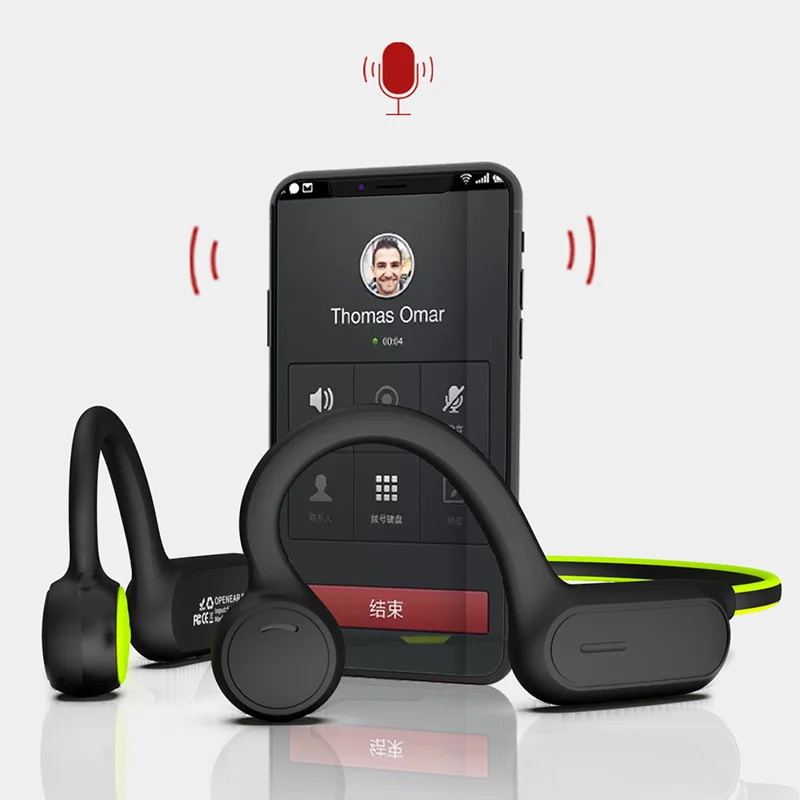 

Bluetooth-наушники с открытым ухом, водонепроницаемая Спортивная гарнитура, беспроводные стерео наушники с костной проводимостью воздуха для е...
