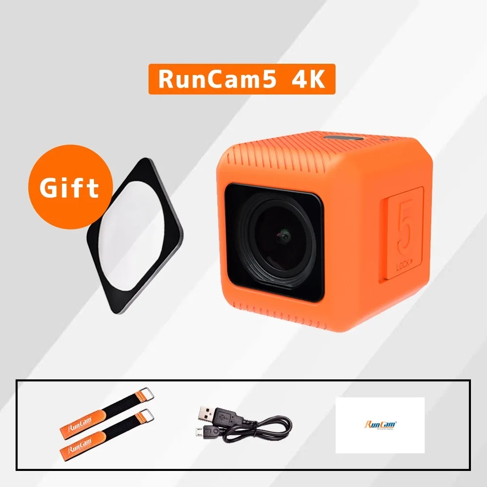 

Action Camera 4K 2.7K@60FPS RunCam 5 Orange Black RunCam5 Stabilizer Sport Drone RC Car for FPV EIS 128G Gopro Hero Session 5
