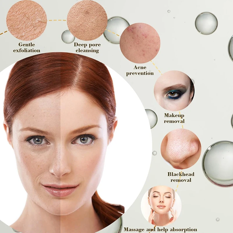 Перезаряжаемая электронная звуковая силиконовая щетка для чистки лица