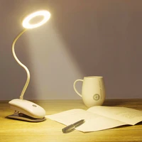 usb rechargeable led clamp desk lamp flexible gooseneck touch dimming table lamp clip on lamp for book bed office and computer