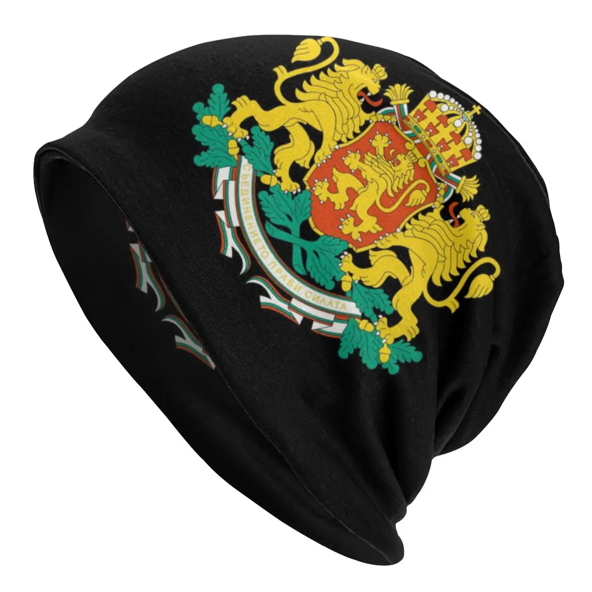 

Hip Hop Winter Warm Women Men Knitting Hat Adult Unisex Bulgarian Coat Of Arms Skullies Beanies Caps Bulgaria Flag Bonnet Hats 1
