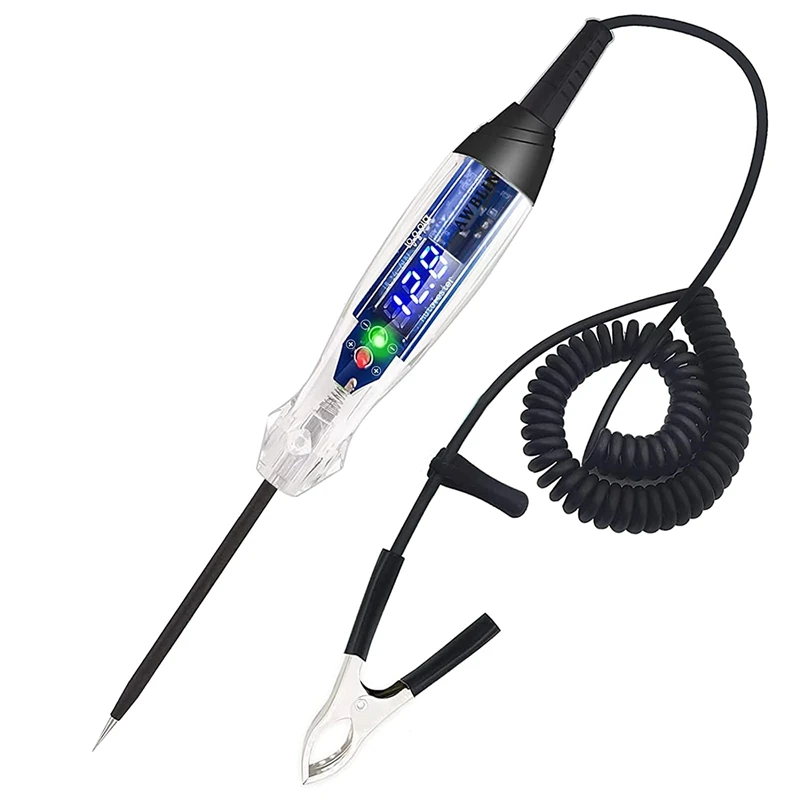 

Car Buzzer Test Light 4-60V DC Digital LED Circuit Tester, Lamp Tester With Voltmeter, Automatic Voltage Tester