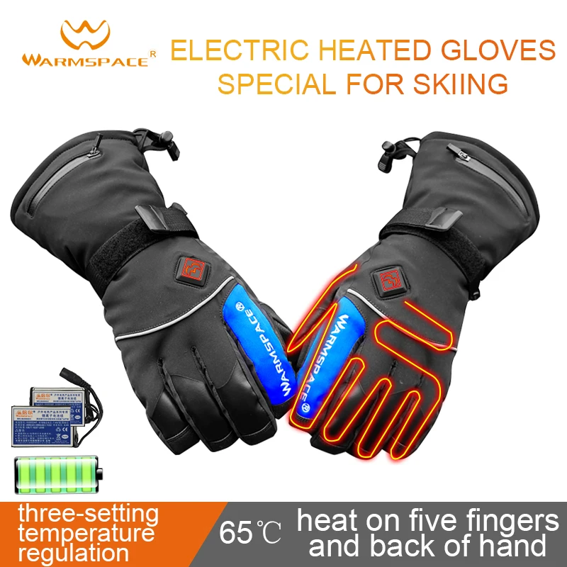 Winter Motorcycle Riding Electric Heated Gloves Waterproof Windproof Warm Heating Touch Screen USB Powered Heated Gloves