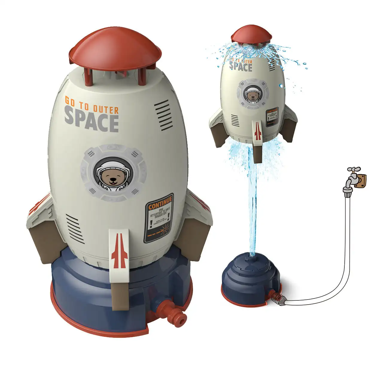 Rocket Launcher Toys Outdoor Rocket Water Pressure Lift Spri