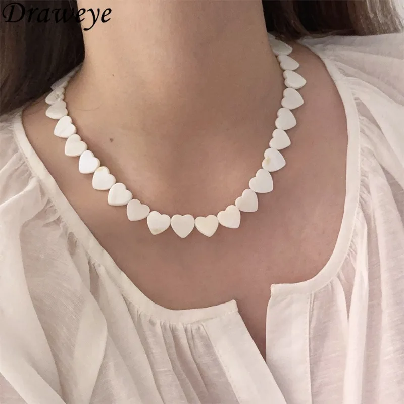 Ожерелье Draweye в богемном стиле с ракушками для женщин ожерелья пляжном модные