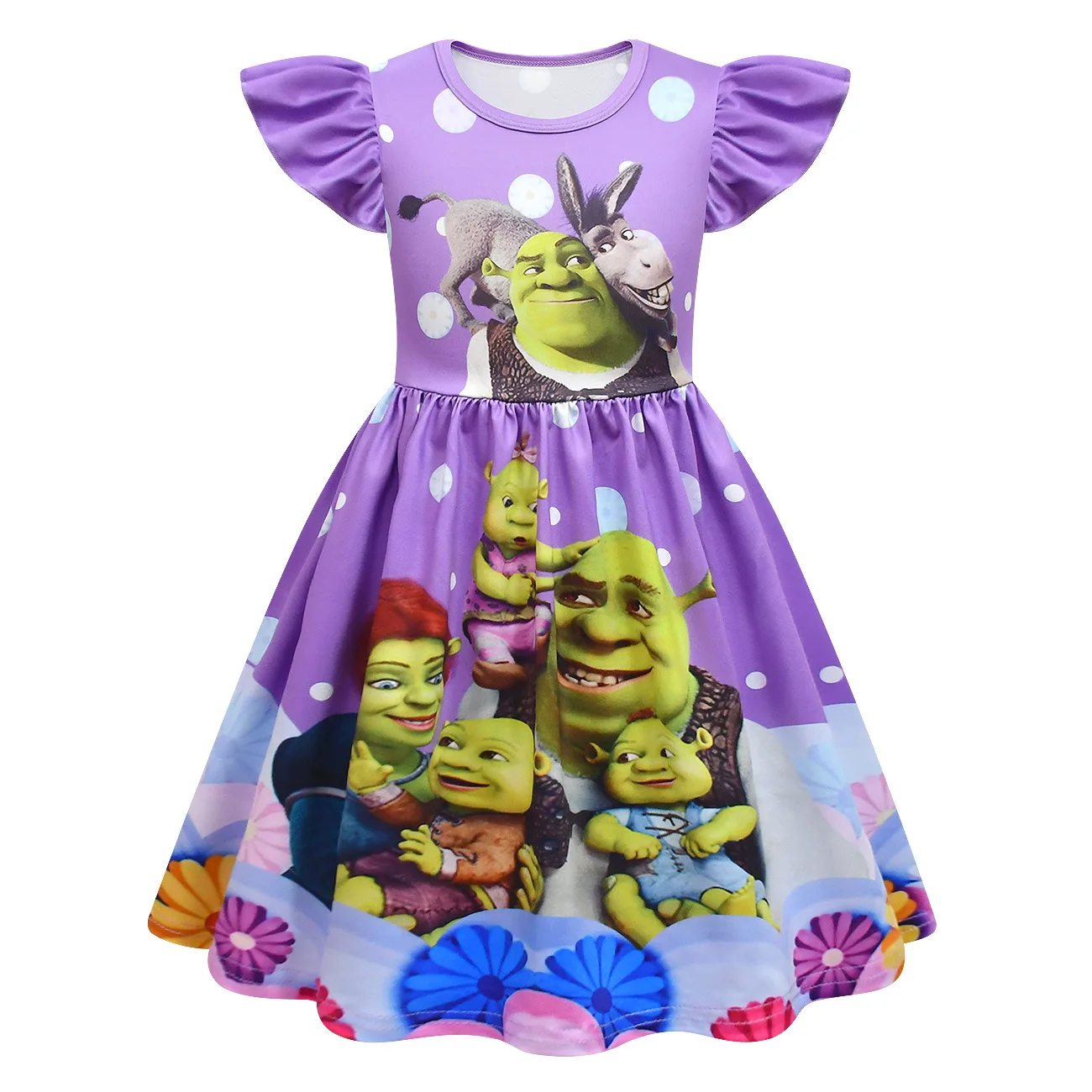 Новые летние платья принцессы для девочек детские с длинным рукавом костюмы