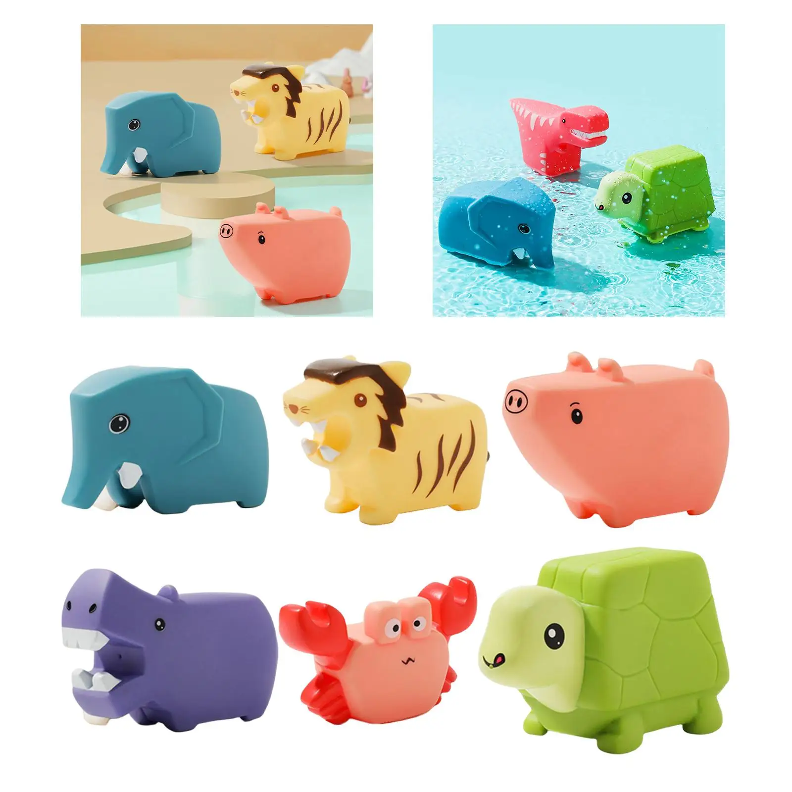 3Pcs Cute Animals Bath  Wash Little Animal Squirts Fun Bath for Baby