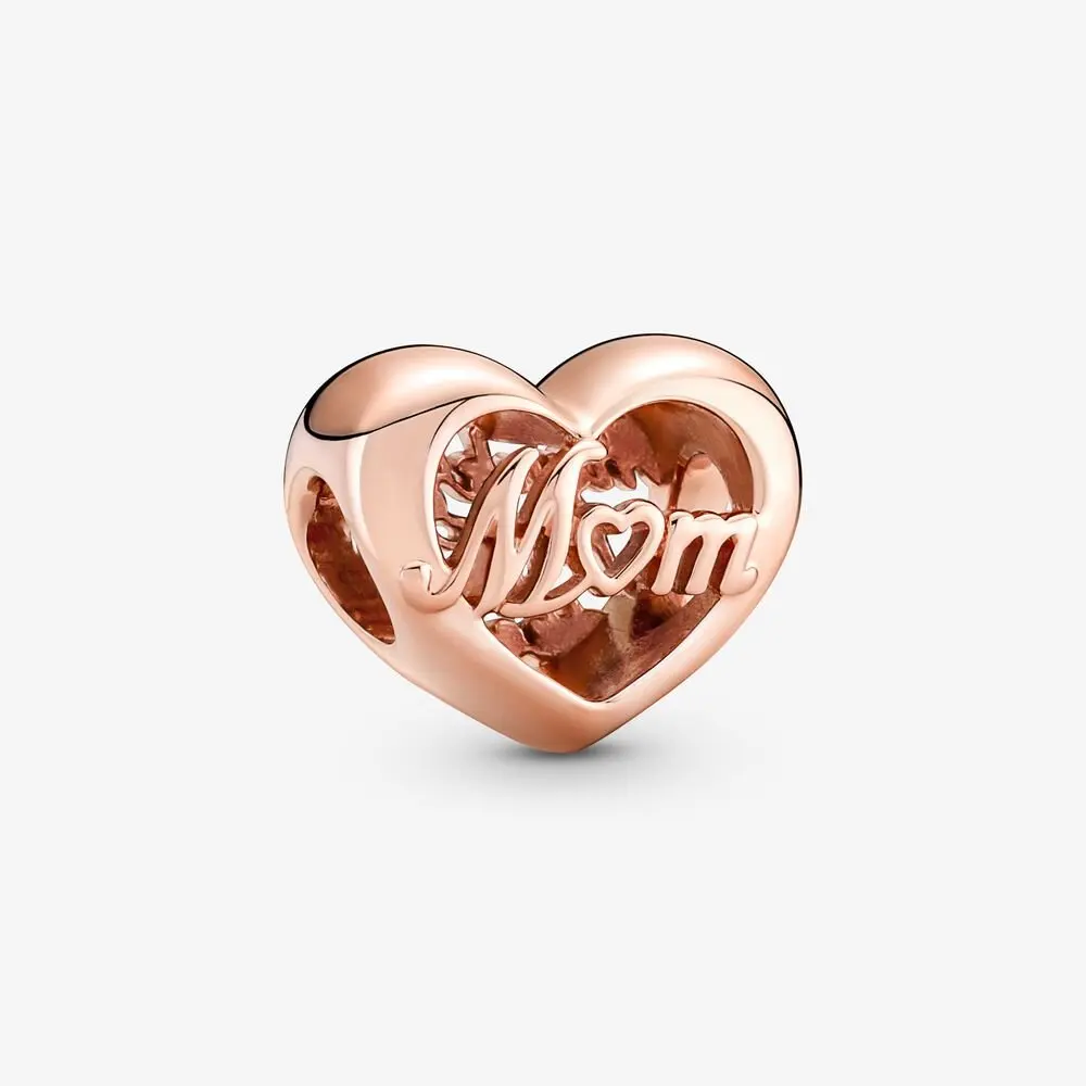 

Браслет Pandora из серебра 100% пробы, с подвеской в виде сердца «Thank You Mom»