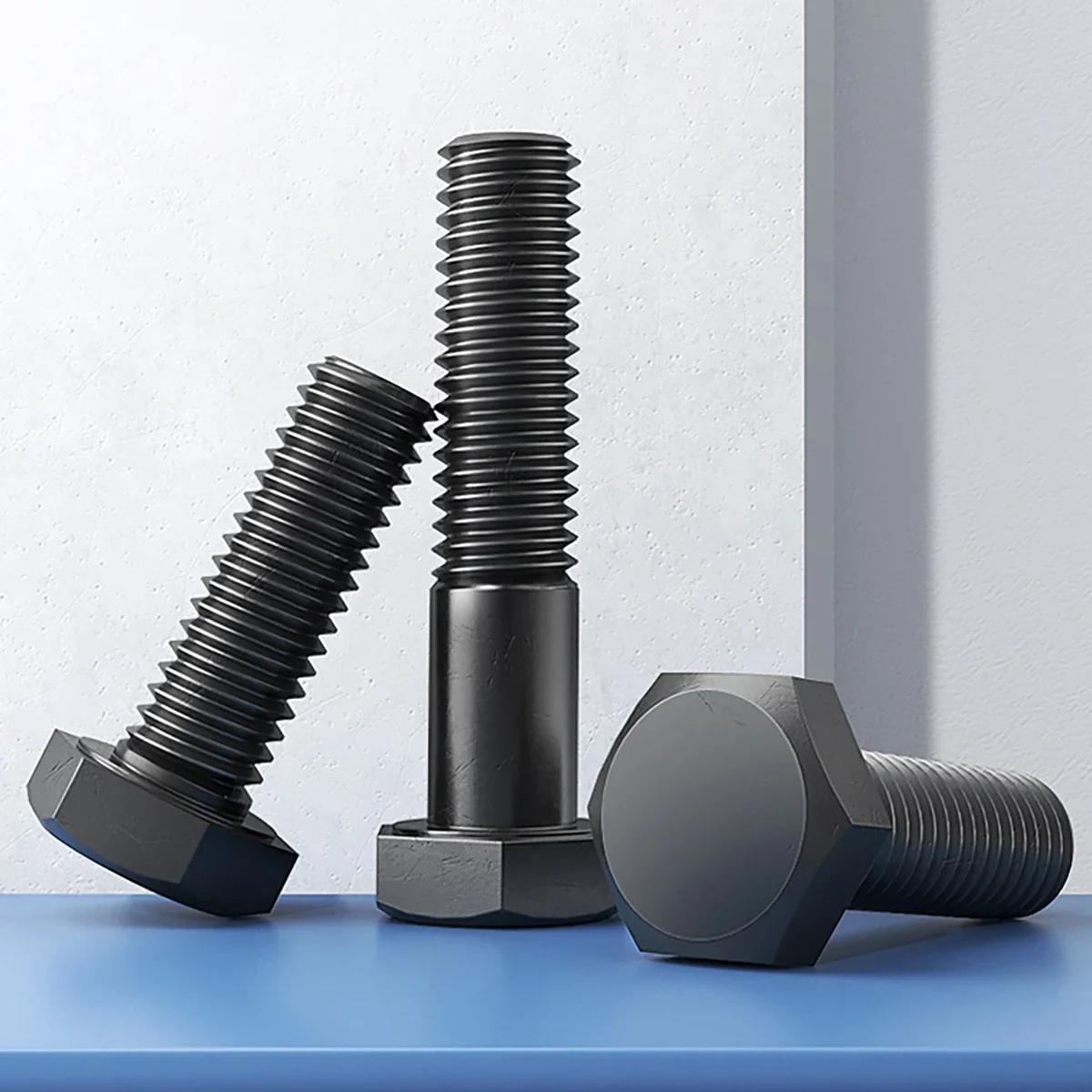 Черные наружные шестигранные винты M24 с шестигранной головкой 1 шт. строительные