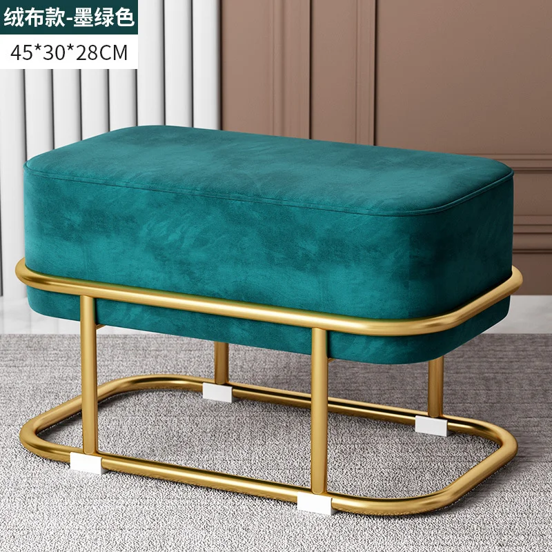 

Nordic Living Room Fabric Craft Shoe Changing Stool Home Doorway Fitting Room Sofa Stool Oval Internet Celebrity Rest Stool