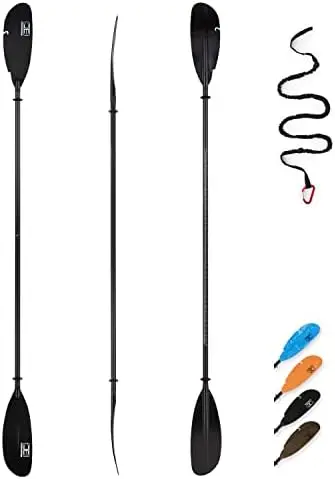 

Fishing Kayak Paddle Shaft - 98in/250cm Carbon Fiber Shaft Paddles Kayaking Fishing Oar with Paddle Leash
