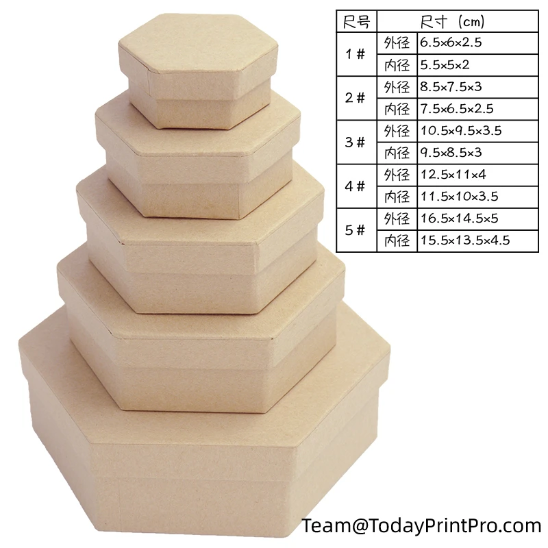 Шестигранный деревянный ящик для хранения с крышкой гаек