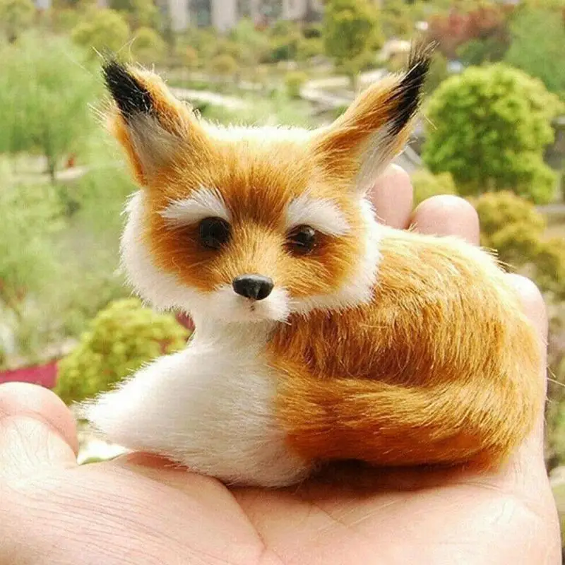 

Simulation Little Fox Plush Toy Home Decoration Crafts Cute Simulated Foxes Animal Model For Children Birthday Gifts T D0h9