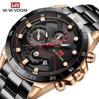 stainless steel watches mens fashion casual top brand luxury sports military army quartz leather clock wrist watches for men