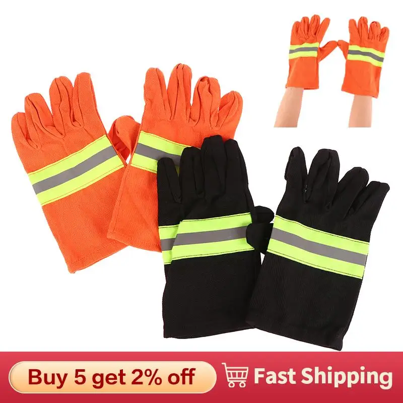 

Fireman Gloves Wear-Resistance Non-Slip Thicken Fire Proof Gloves Reflective Strap Fire Resistant Gloves For Firefighter Glove