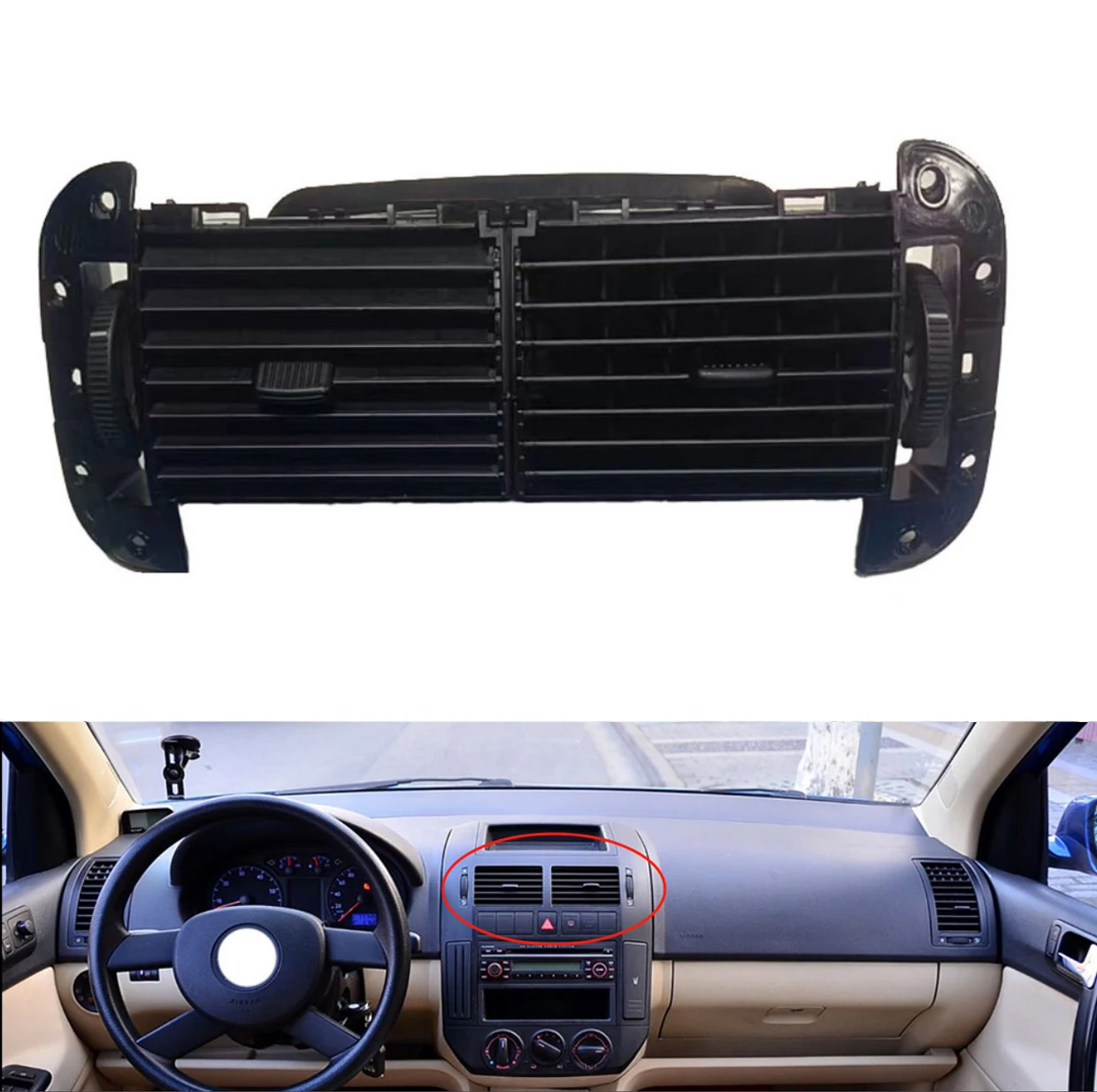 

yaocaiss автомобильная приборная панель вентиляционное отверстие для VW POLO 2002-2010 аксессуары для выхода кондиционера Запчасти