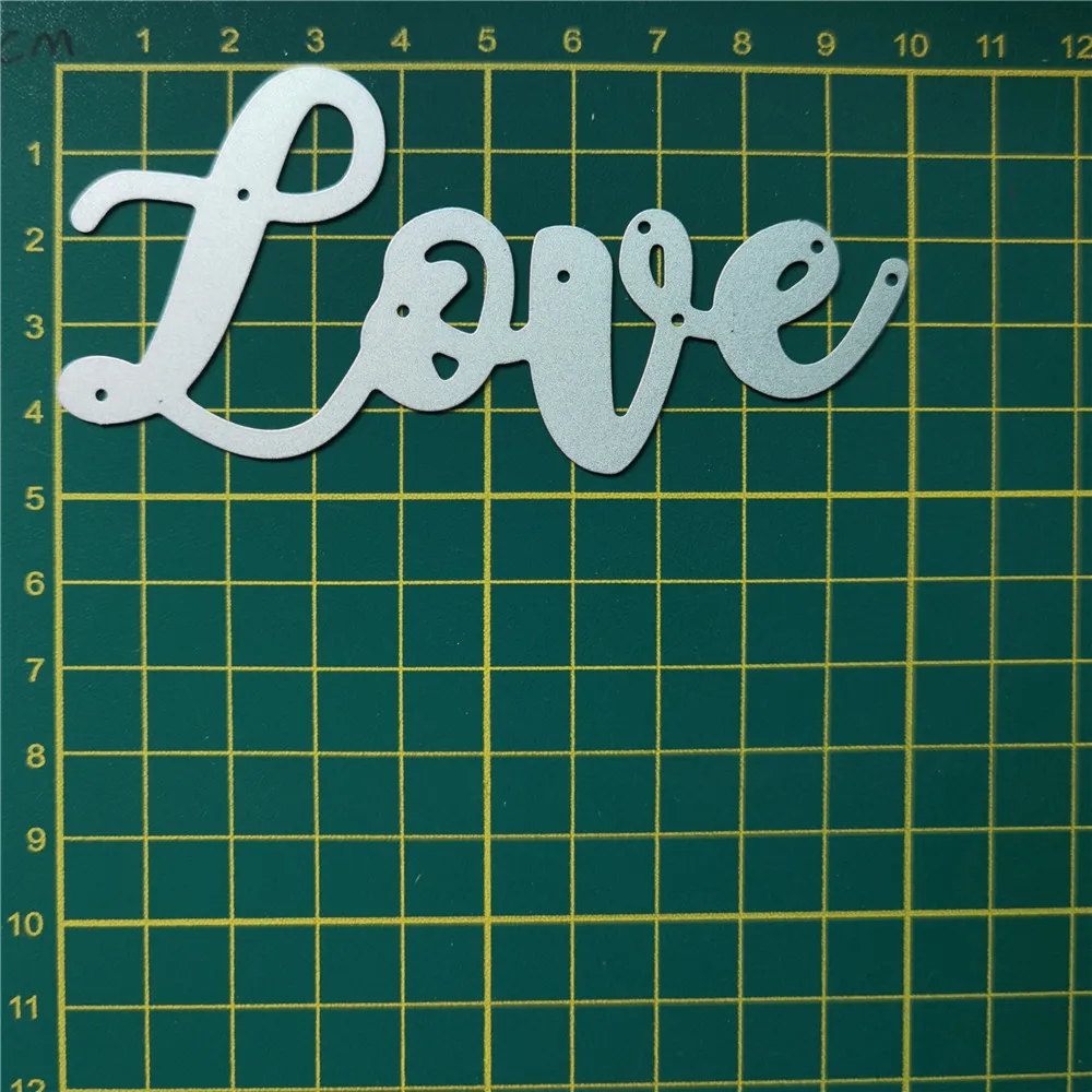 Металлические штампы с надписью Love форма круглое отверстие этикетка скрапбукинг