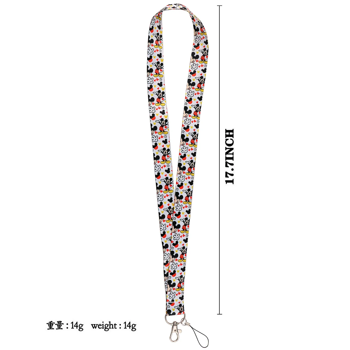 20pcs/lot Disney Series Lanyards Stitch Mickey Mouse Mix Pack Batch Mobile Phone Lanyards Rope Choker Fashion Accessories Gifts